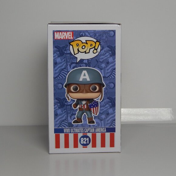 NIB Funko Pop! 821 WWII Ultimates Captain America - Picture 2 of 6